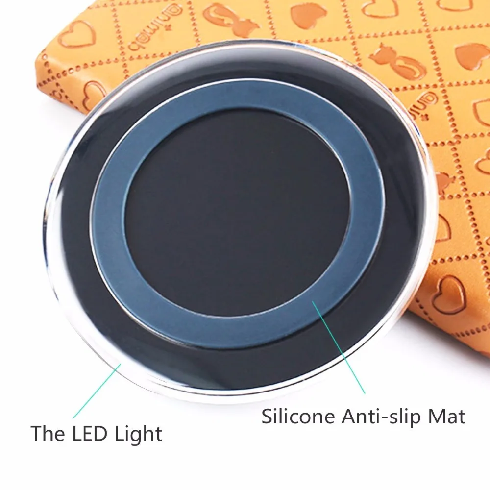 5V 2A Wireless Charger Qi Fast charge Ultra-light Charging Pad for iPhone X 8 Plus Samsung S9/S8/S8+/S7/S6 |