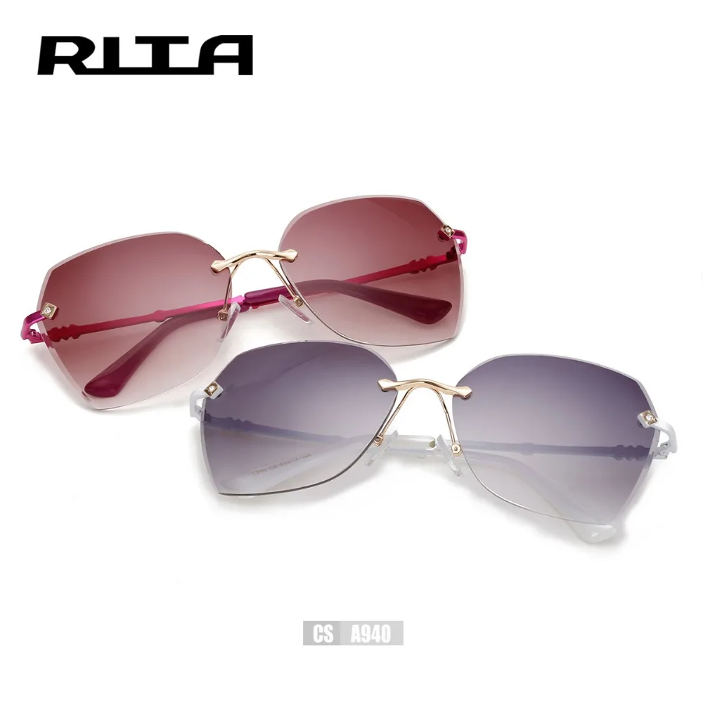 Новый РИТА Мода Металл Кристалл Полигон Женщины Мужчины Без Оправы