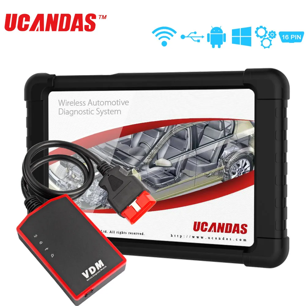 UCANDAS VDM OBD2 wifi Сканер Полная система OBDII Автомобильный диагностический инструмент