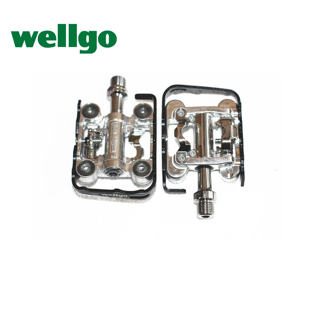 Wellgo Pedal WPD-M17C Bicycle Pedals Mountain Bike Two-Sided Dual-Use Lock Step pedal bicycle parts | Спорт и развлечения