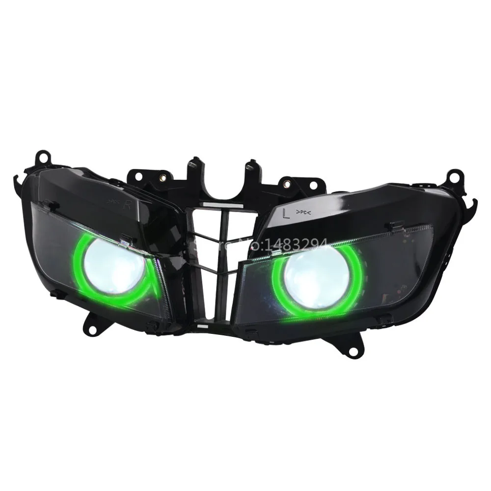 Мотоциклетный HID проектор зеленые глаза ангела сборная фара для Honda CBR600RR CBR 600RR 600 RR