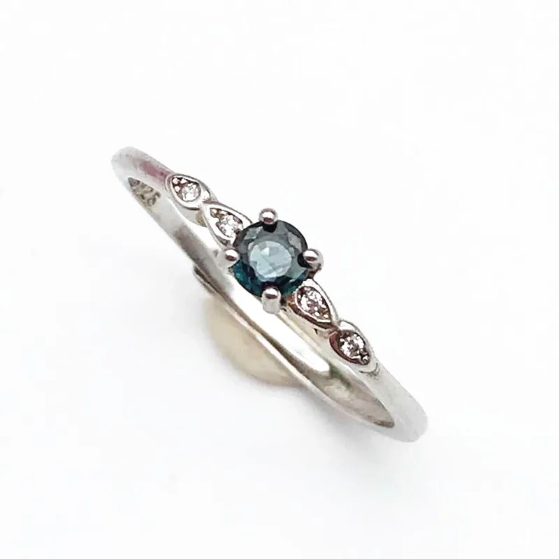 Серебряное кольцо с сапфиром, изысканное серебряное кольцо с сапфиром Для Женщин, подарок на день рождения, подарок на свадьбу и годовщину