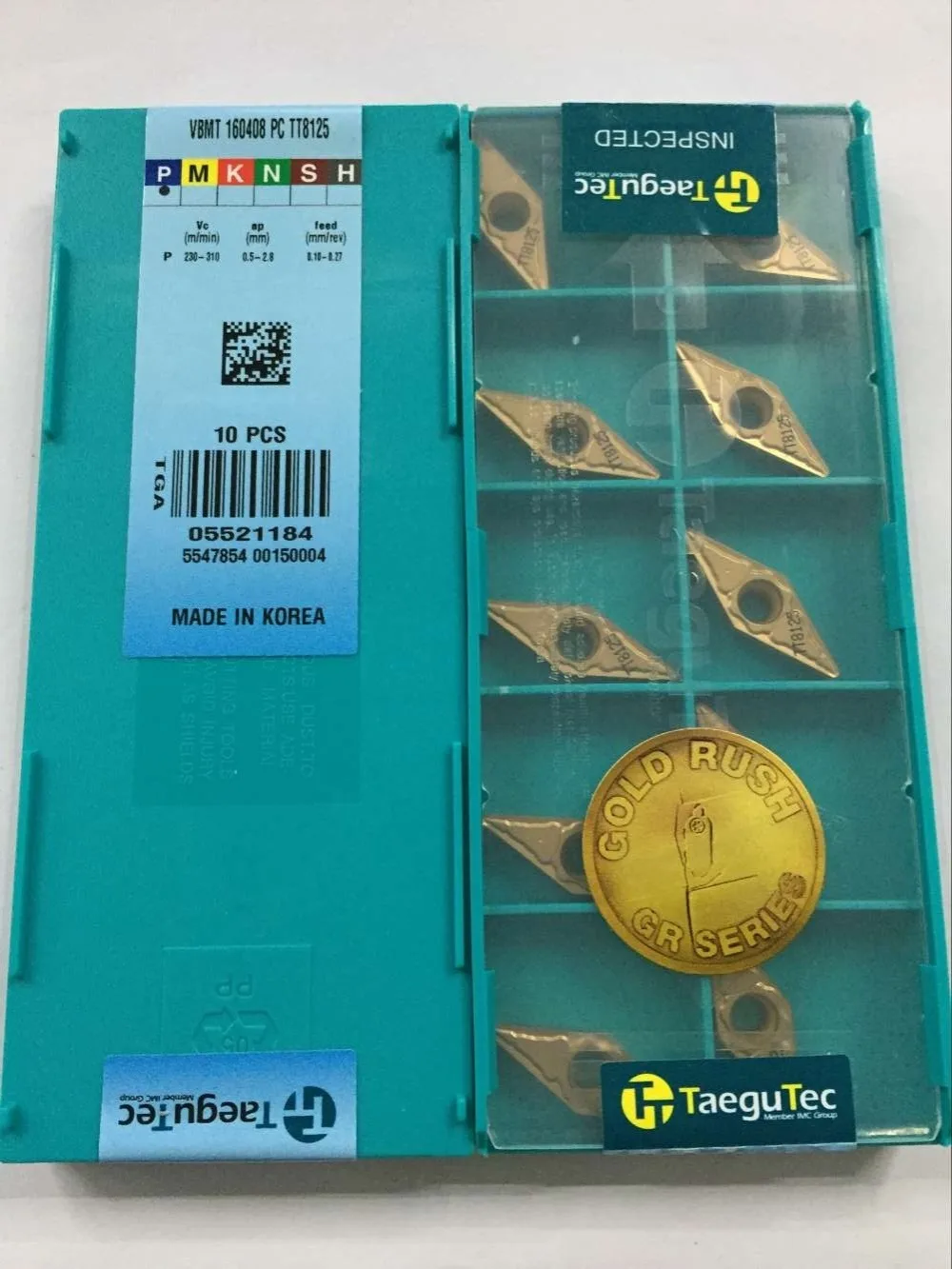 

Вольфрамовые карбидные пластины taegutec VBMT160408PC TT8125 оптовая продажа VBMT 160408 PC TT8125 для общего поворота стали