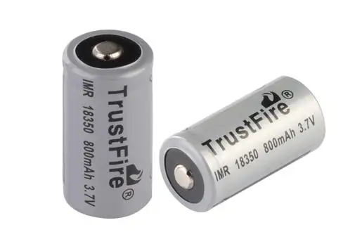 

18 шт./лот TrustFire IMR 18350 800 мАч 3,7 в перезаряжаемая литиевая батарея, литий-ионные батареи для фонариков электронных сигарет