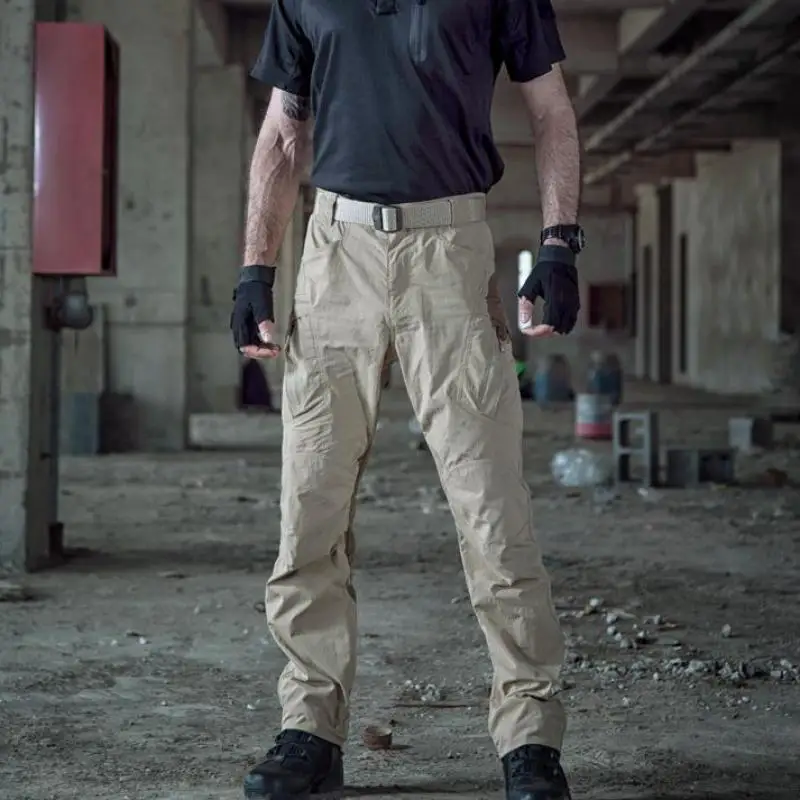 Tactical Cargo Pants Men Combat Swat Camo Army Military Cotton Many Pockets Stretch Flexible Man Casual Trousers | Мужская одежда