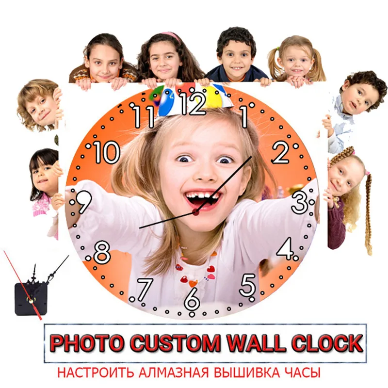 Пользовательские фото сделать свой собственный часы Алмазная вышивка крестиком