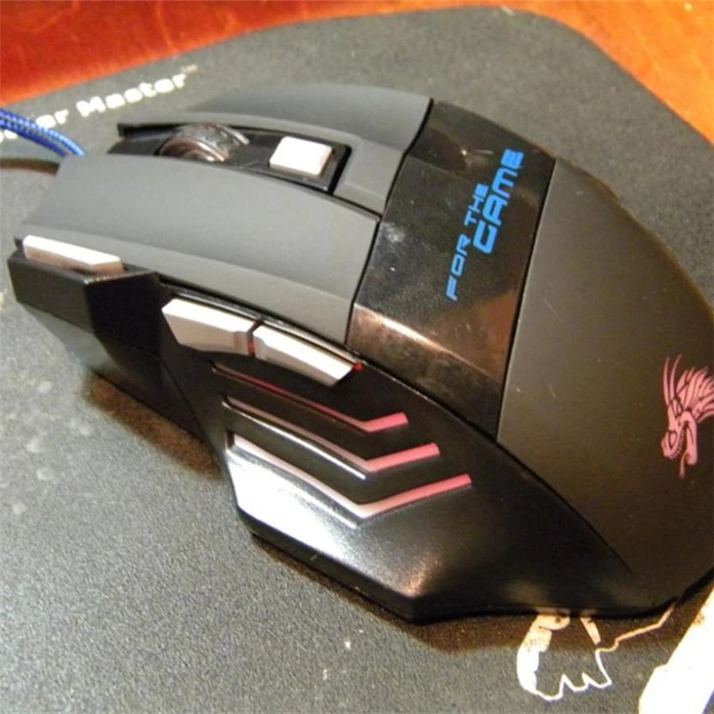 Мышь Raton профессиональная 5500 dpi 7 кнопок светодиодный оптическая USB Проводная игровая мышь Мыши для Pro Gamer 18Aug2