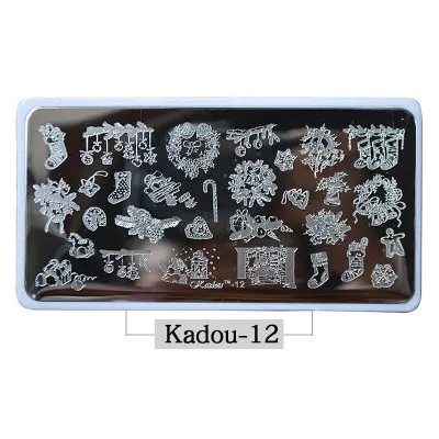 Kadou-12 1 шт. Животные тигр олень цветы узор рисунок для нейл-арта штамп, пластины для стемпинга рождественские ногти шаблоны DIY пластины инструменты Kadou-D03 - Цвет: Kadou-12