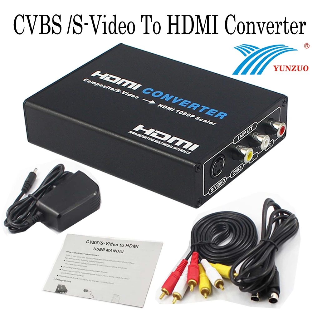 AV s-видео CVBS преобразователь аудиосигнала HDMI + S-VIDEO композитный Коммутатор 1080 P
