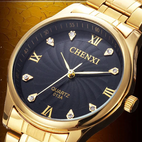 2018 мужские золотые часы новые высококачественные роскошные с кристаллами и