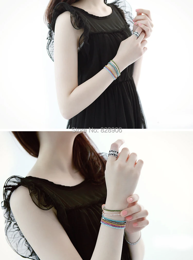 Fashion Jewelry Bracelet Summer Cute Style Rhinestone Crystal Stretch Flex for young girls | Украшения и аксессуары