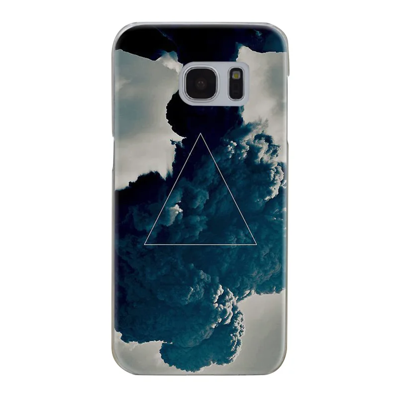 H466 Fashion Geometry Transparent Hard PC Case Cover For Samsung Galaxy S Note 3 4 5 6 7 8 9 Edge Plus |