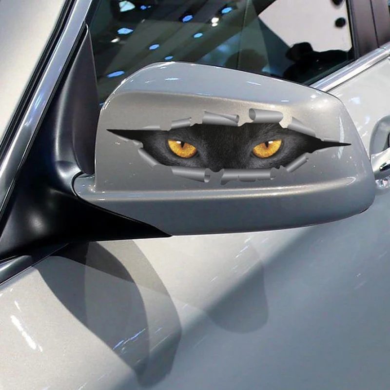 Новый 3d стайлинг автомобиля забавный стикер в виде кошачьих глаз водостойкий