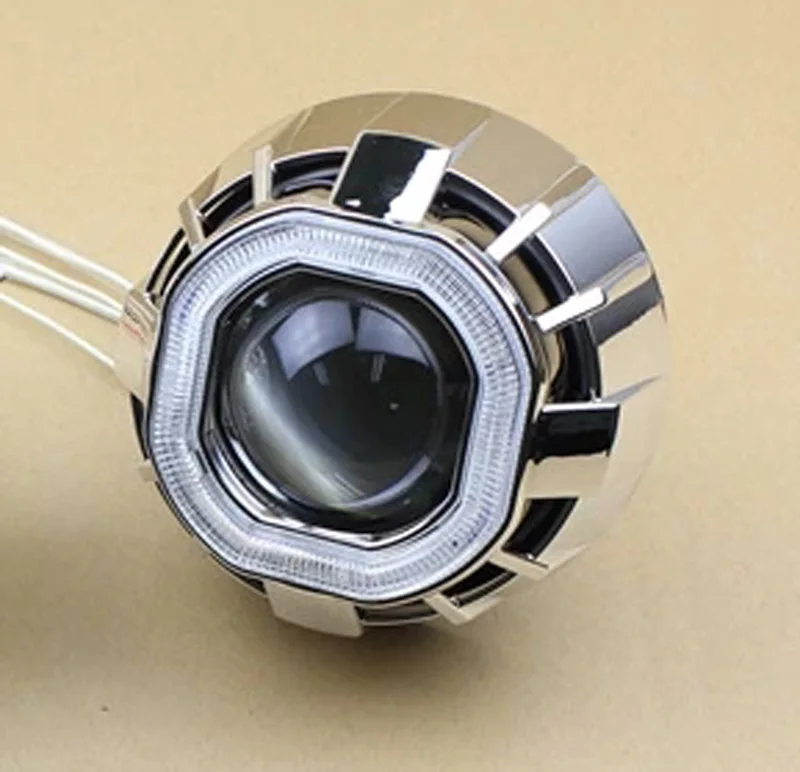 3 дюймов Биксеноновые проекторные линзы двойной глаза ангела комплект H1 лампы с