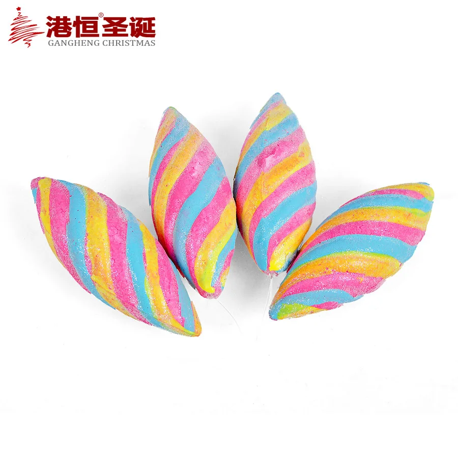 Hong Hang Christmas ornaments 11 * 4cm foam thread color tree decorations ( 4 installed ) 15g|decorating ideas christmas tree|decoration