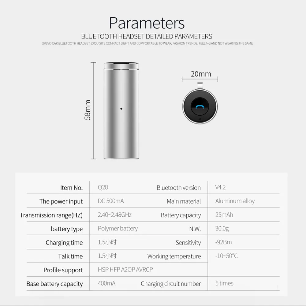Q20 ожерелье Беспроводная bluetooth гарнитура для Apple 7 Автомобильная мини
