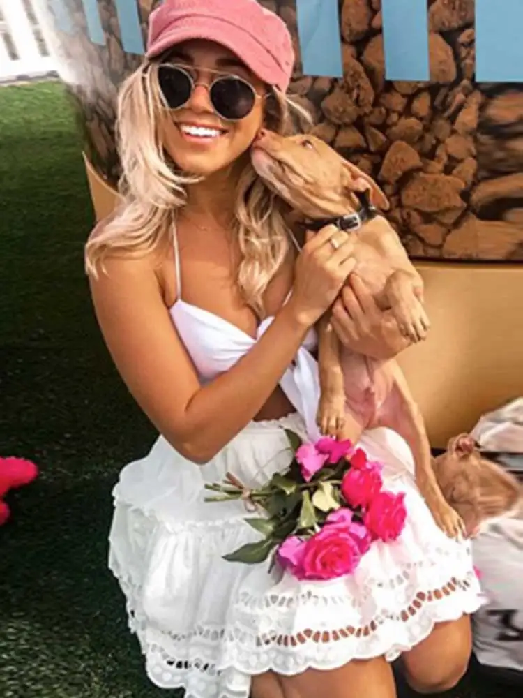 Богемный Вдохновленный комплект из 2 предметов белое летнее платье Морская