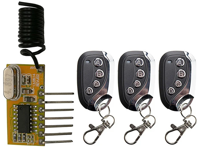 xuanlongyuan RF Wireless Receiver Module DC5V 4CH Mini Super-heterodyne for Appliances Gate Garage Door | Электроника