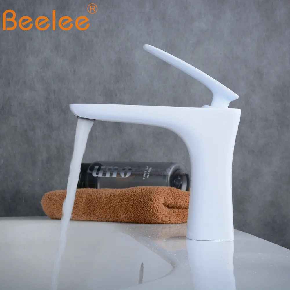 Beelee ванная комната краны смеситель белый кран раковина чаша нажмите