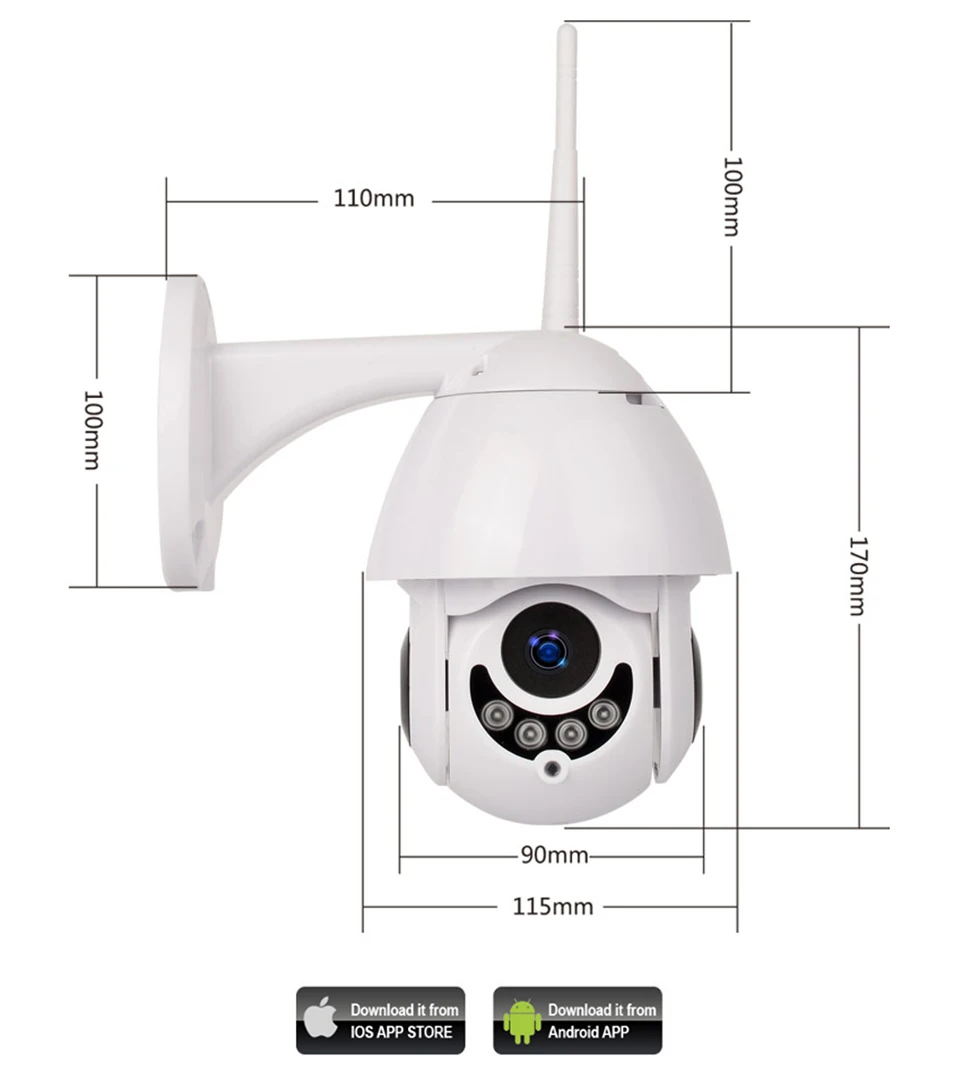 2MP наружная IP PTZ wifi камера H.265 3,6 мм объектив ONVIF два способа аудио 1080P скорость купольная CCTV беспроводная камера безопасности приложение ICSee