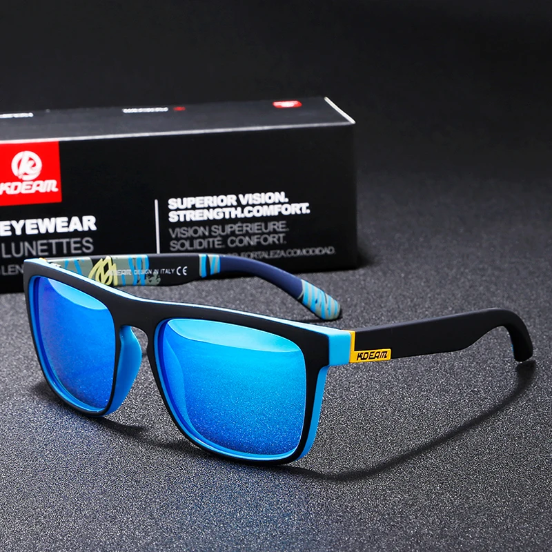 Kdeam Luxury Polarized Sunglasses Men Sport Outdoor Driving Square Sun Glasses Male Mirror UV400 Eyewear TH-KD156 | Аксессуары для