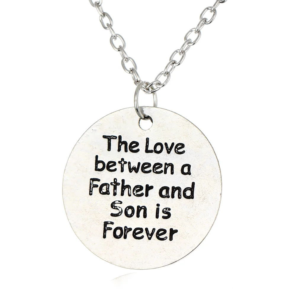 Посеребренная Подвеска Bespmosp для влюбленных отца сына ожерелье семьи мужчин