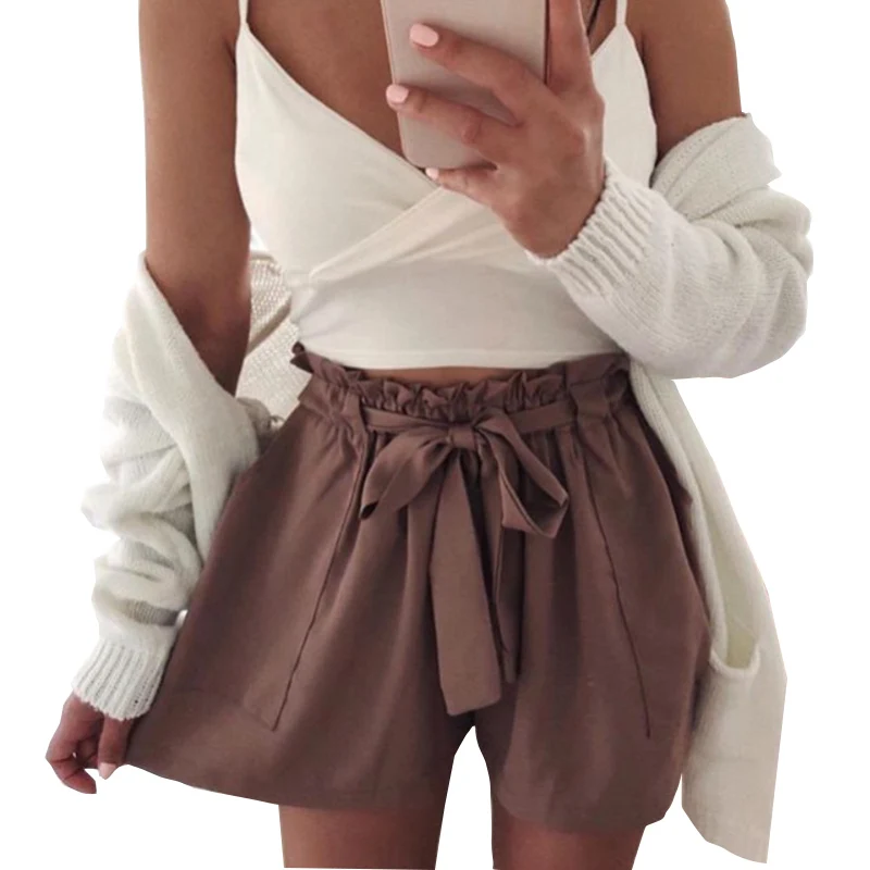 Женские шорты из спандекса с высокой талией шелковые Harajuku Feminino Slash Elastic Spodenki