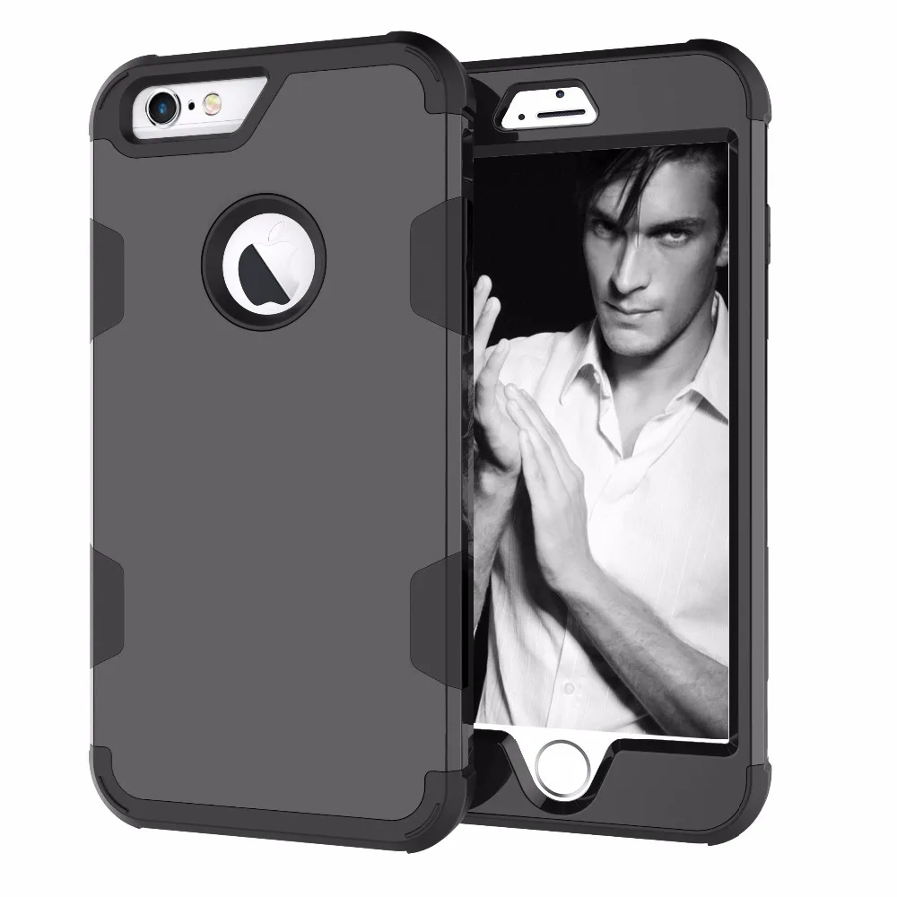 Жесткий защитный чехол из ТПУ и силикона для iPhone 8 7 6 6S Plus ударопрочный жесткий с