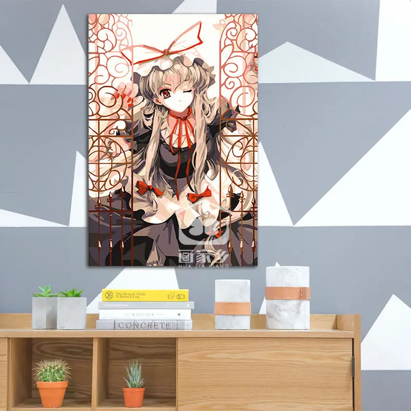 модульные картины Японская игра Touhou Project yakumo юкари хакурей reimu плакат фотографии