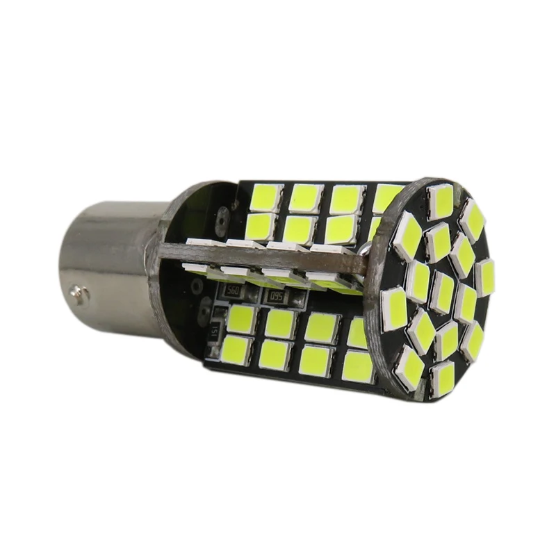 Светодиодные лампы WLJH 2x Canbus P21W LED 1156 BA15S автомобильные s 2835 SMD фонарь заднего хода