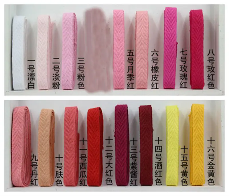 Лента из чистого хлопка 15 м/компл. цветов на выбор ширина 10 мм аксессуары