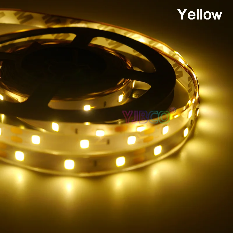 Yellow 5 м 2835 5050 Светодиодная лента для светодиодной ленты 60led/m RGB/белый/теплый белый/красный/зеленый/синий/желтый лента для светодиодной ленты ламповый диод гибкий DC12V - Испускаемый цвет: Yellow