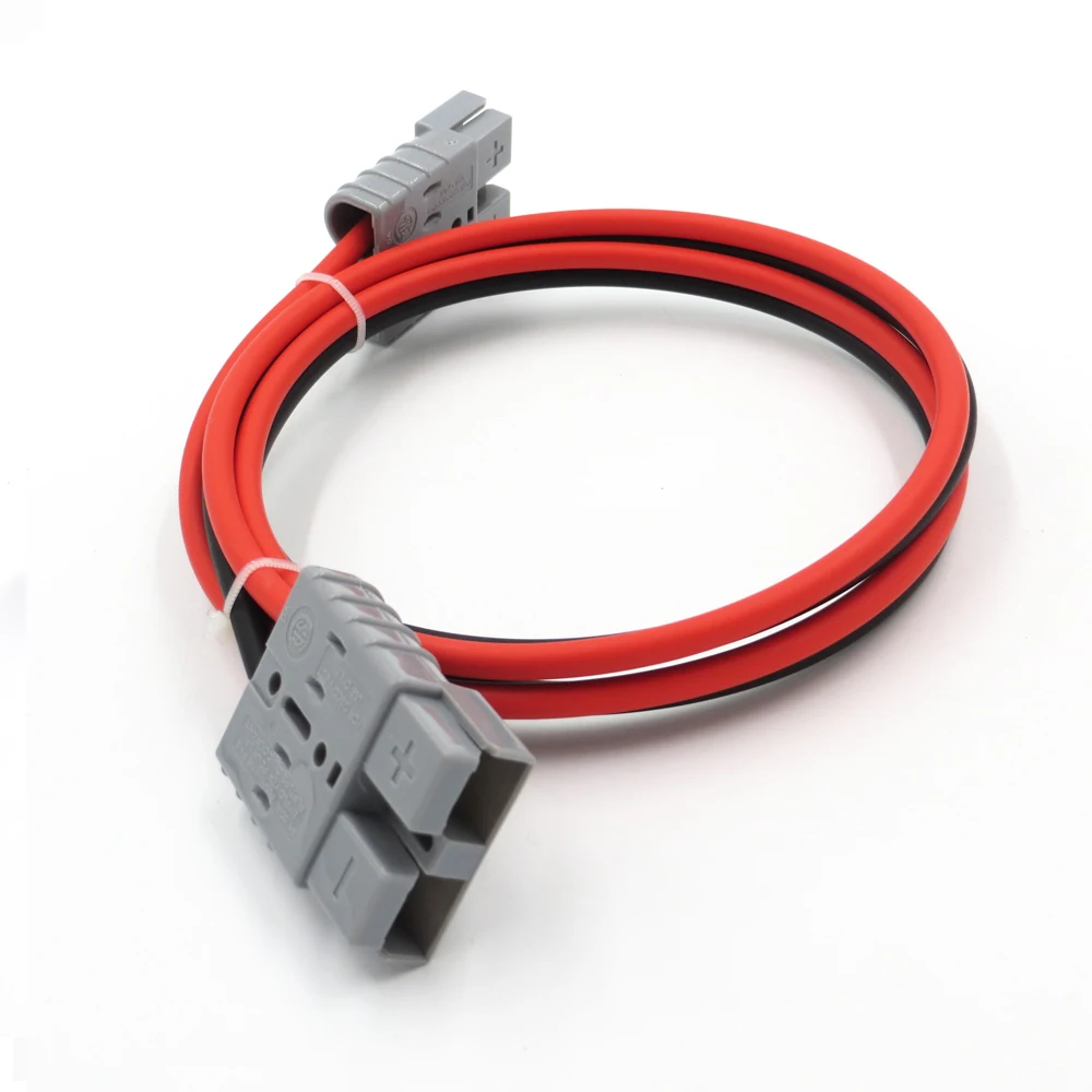 12AWG Удлинительный кабель 50 А 600 В соединитель аккумулятора солнечный 4 мм2 красный