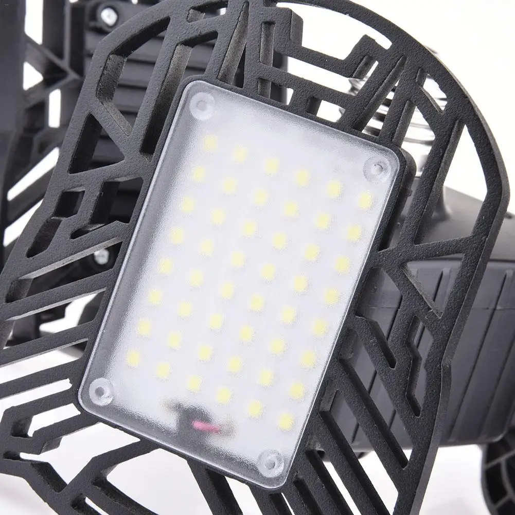 

2pcs 80W LED Garage Lamp Super Bright High Bay Light Adjustable Three Leaf Waterproof Workshop Warehouse Lamp 85-265v E27/E26