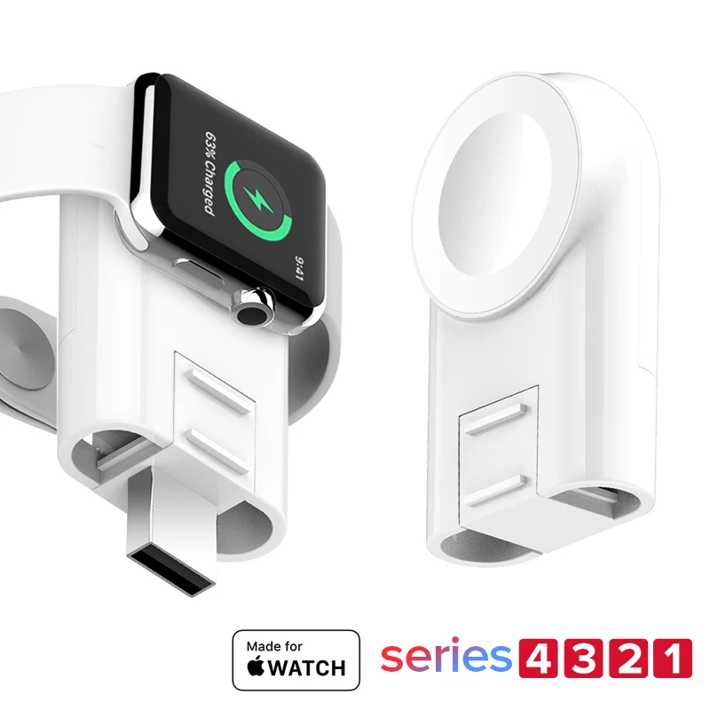 

Портативное магнитное Беспроводное зарядное устройство для Apple Watch 4 3 2 1 38 мм 40 мм 42 мм 44 мм i-Watch Быстрая зарядка USB-кабель для зарядки