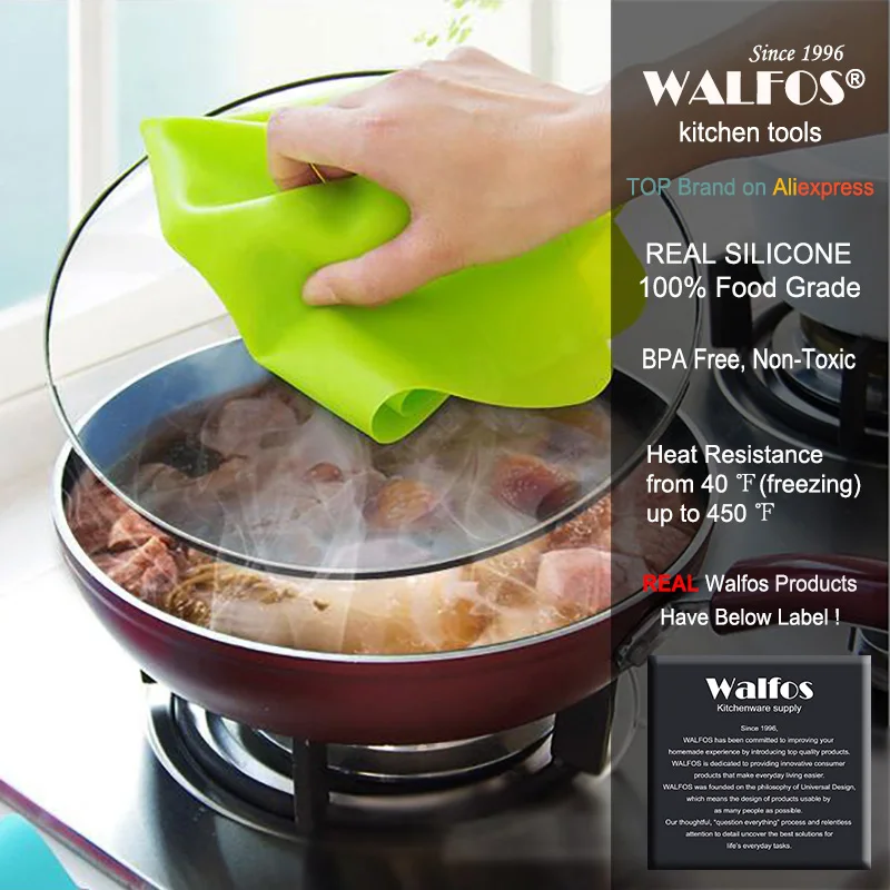 WALFOS большие Размеры 1 шт. 60x40 см силиконовый коврик для выпечки вкладыш столовых