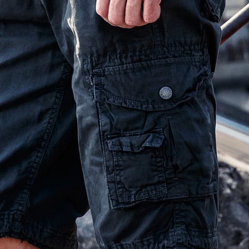 Мужские камуфляжные шорты-карго с множеством карманов мужские свободные шорты в