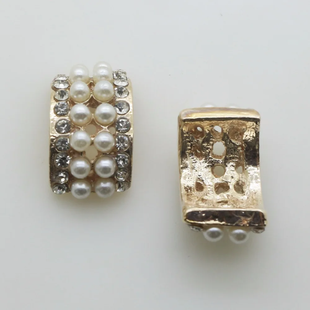 10 шт. золотистые арочные Стразы с жемчужинами на пуговицах|pearl rhinestone button|rhinestone