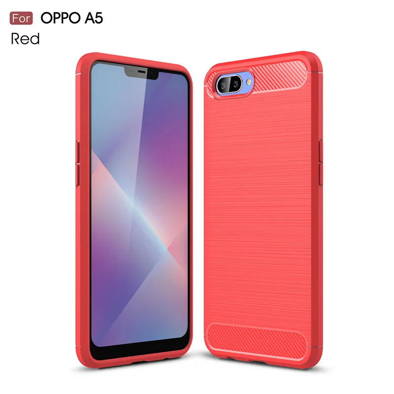 Чехол для OPPO A5 противоударный мягкий ТПУ матовый чехол телефона Funda 6 2&quot|Бамперы|
