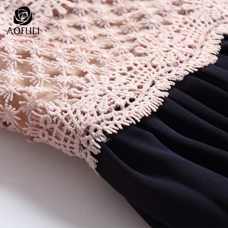 L ~ 3XL 4XL 5XL модное плиссированное платье в стиле пэчворк со шнуровкой для женщин