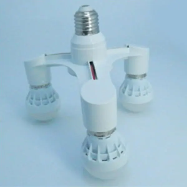 Высокое качество 3 в 1 E27 к Светодиодные лампы гнездо сплиттер адаптер держатель