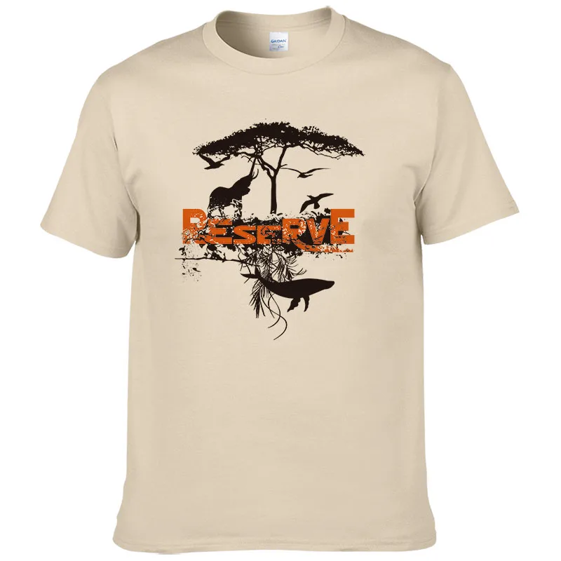 Новинка 2017 Высококачественная Мужская футболка с принтом в виде дерева Life element