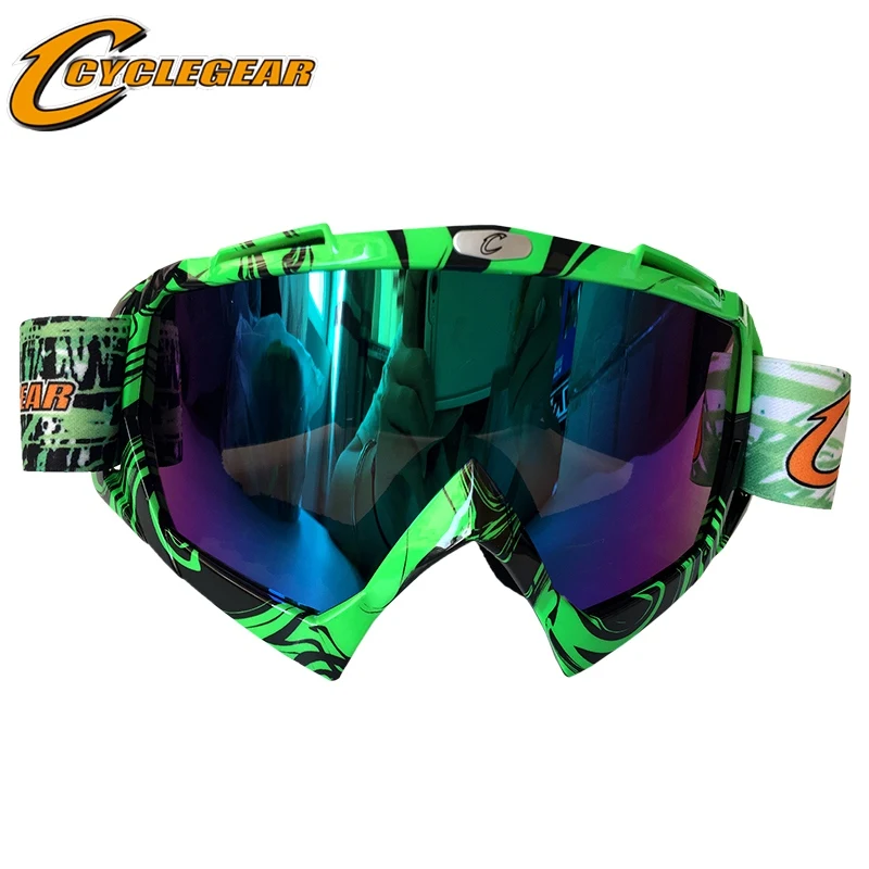 2019 New Cyclegear off-road motorcycle goggles Outdoor sports beach climbing ski Windproof dust-proof CG08 Green orange | Автомобили и