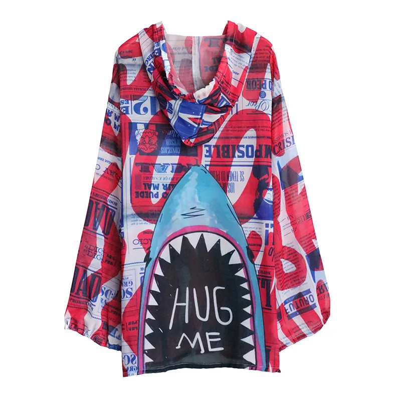 2018 Новая Осенняя брендовая одежда с капюшоном и надписью Солнцезащитная для