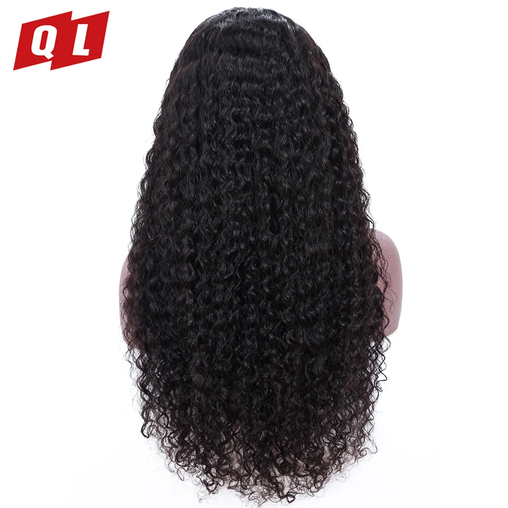 Парики из натуральных волос на кружевной основе QLOVE для черных женщин