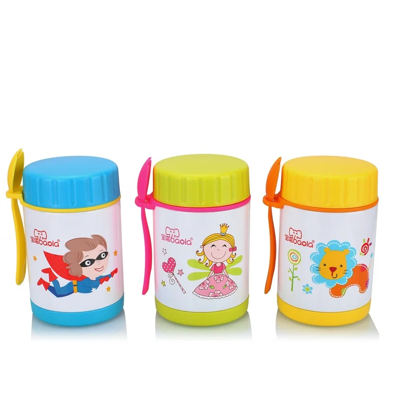 400 мл изолированный контейнер для пищи с пластиковой ложкой и портативной сумкой