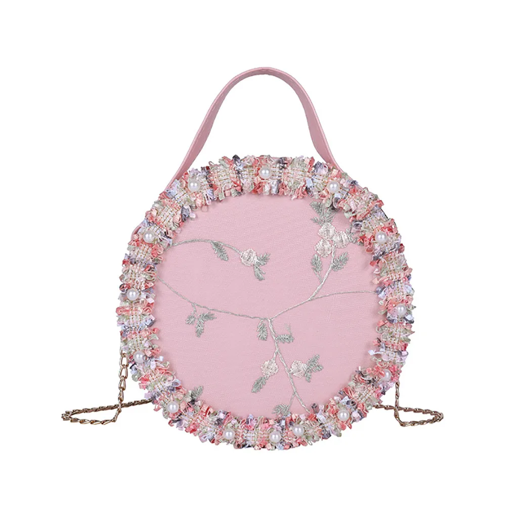 Женская сумка через плечо маленькая круглая из искусственной кожи с верхними