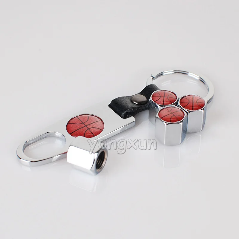 4 шт. колпачки для колес баскетбольного автомобиля клапанов кожаная пряжка