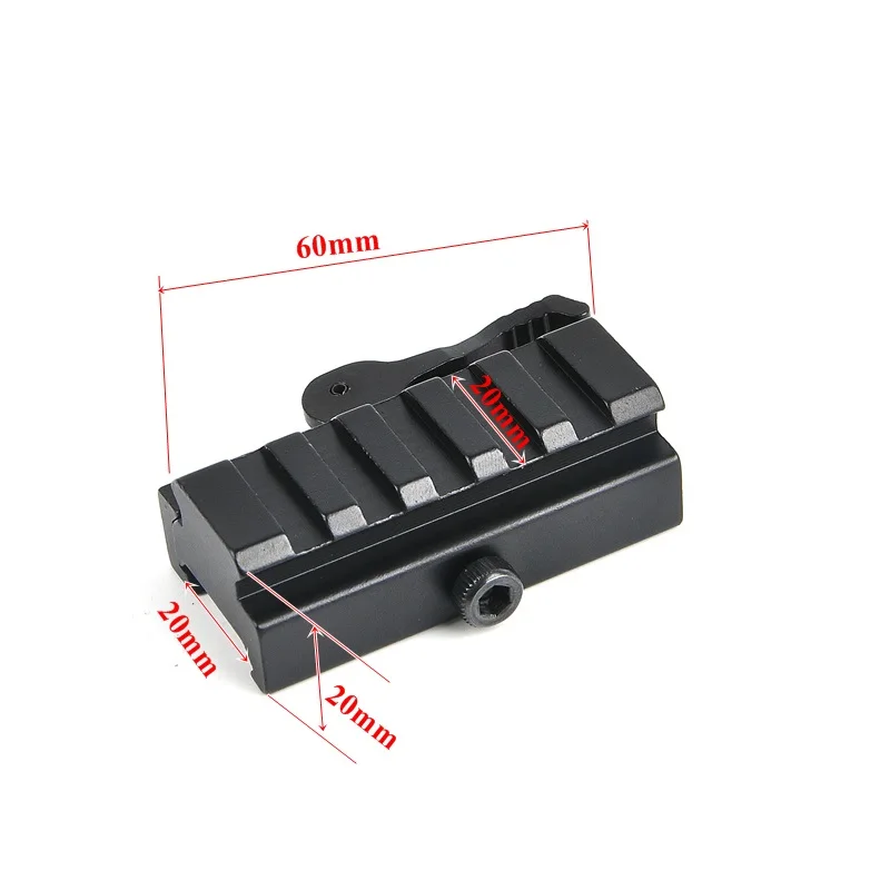 Airsoft 1/2 inch Mini Riser Block Mount Metal QD 20MM Quick Release Adapter Laser Hunting Scope Accessories Picatinny Rail | Спорт и