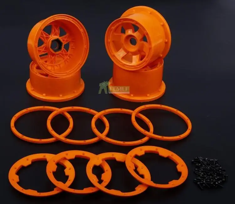 Nylon Super Star Wheel Hub with Beadlock Ring Fit for 1/5 HPI ROVAN KM BAJA 5B | Игрушки и хобби